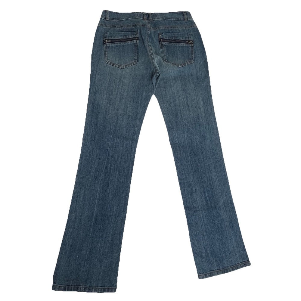 Natural Reflections Womens Bootcut Jeans Medium Wash Patch‎ Pockets Size 6 - Picture 2 of 12